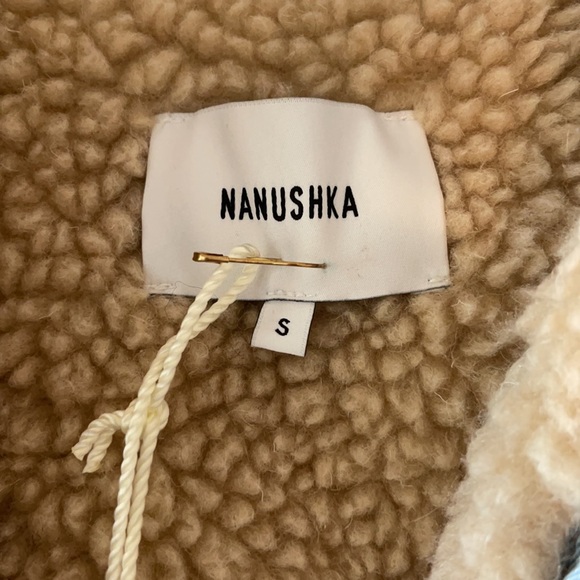Nanushka denim jacket with shearling - Picture 3 of 7